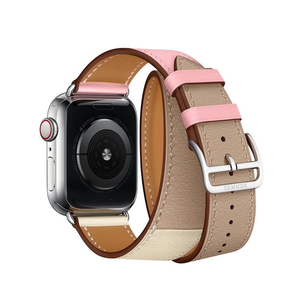 Dây đeo bằng da màu thời trang cao cấp cho Apple Watch Series 6 / 5 / 4 / 3 / 2 / 1 / Se size 38mm 40mm 42mm 44mm