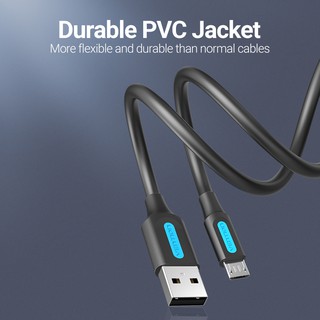 Cáp Micro USB Vention 3A Dây dữ liệu sạc nhanh cho Android
