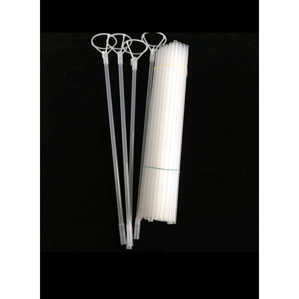 Bó 10-20 que cắm bóng jumbo, que gài bóng galaxy 70cm có giá đỡ