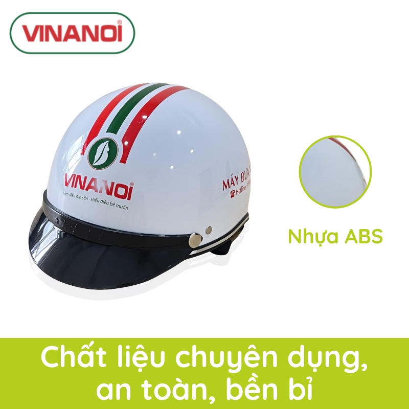 Mũ nón bảo hiểm nửa đầu cao cấp Vinanoi màu sắc trang nhã có bảo hành