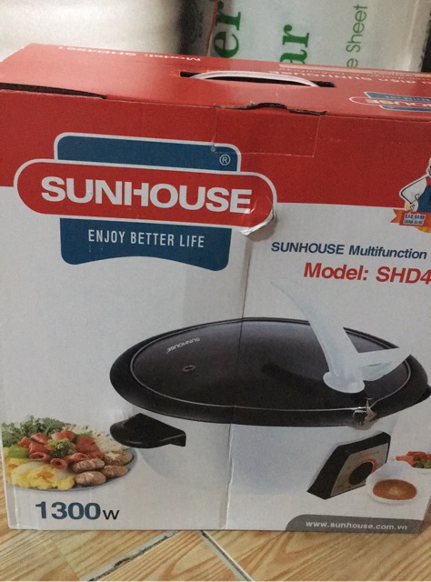 Nồi lẩu điện Sunhouse 3lit. Nồi chống dính. Hàng khuyến mãi của Nutifood.