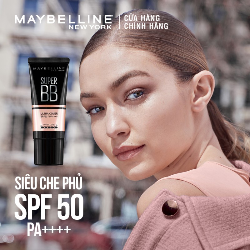 Kem trang điểm BB che khuyết điểm và chống nắng Maybelline New York Super BB Ultra Cover SPF 50 PA++++ 30ml | BigBuy360 - bigbuy360.vn
