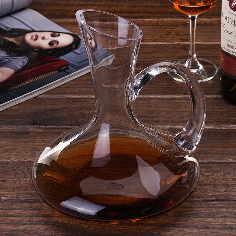 Bình Rót Rượu Vang, Bình Thở Đựng Rượu Vang, Decanter Thủy Tinh GDS Có Tay Cầm 1500ml Quà Tặng Cao Cấp