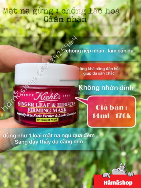 Minisize Kiehl’s giá tốt . Hàng mới về !