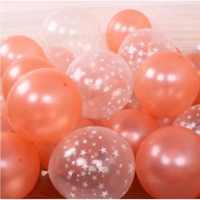 Set Bong Bóng Trong Suốt In Sao Và Bong Bóng Nhũ Trang Trí Sinh Nhật Happy Birthday Phụ kiện trang trí sinh nhật