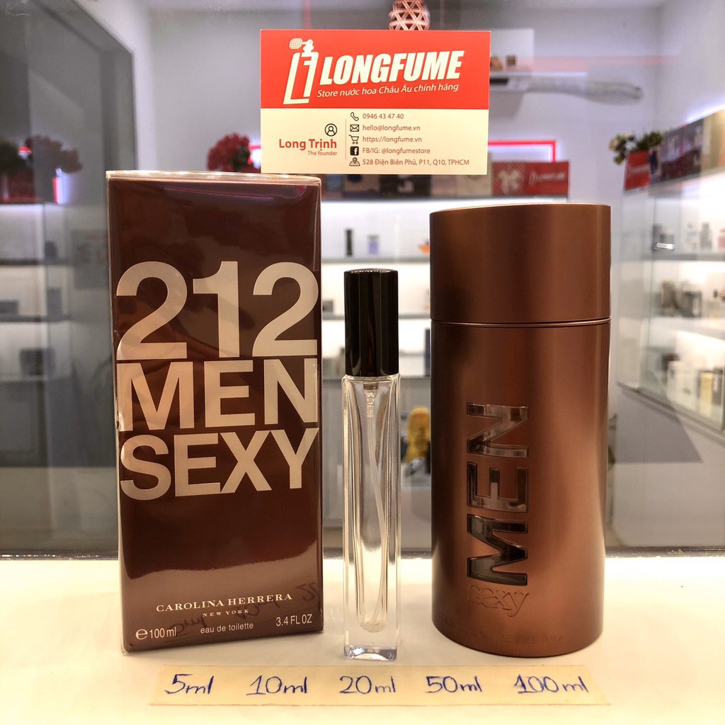 [Có Video] Mẫu thử nước hoa nam 212 Sexy Men - Chiết nước hoa 5ml 10ml 20ml