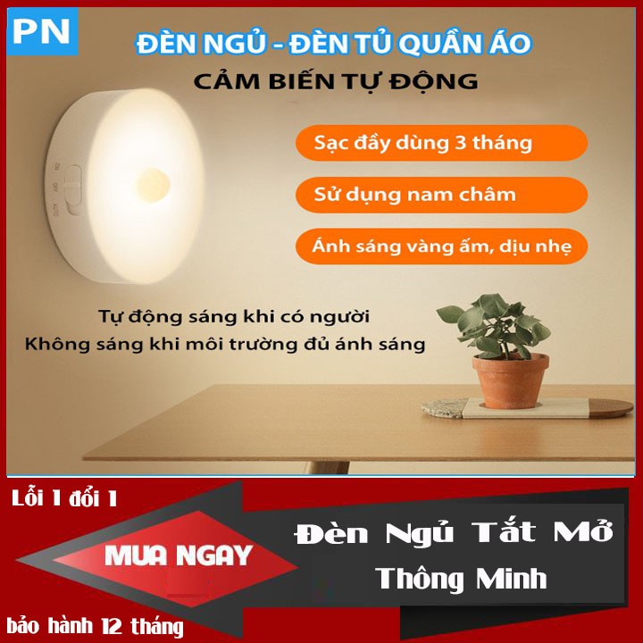 Đèn cảm ứng thông minh không dây cho tủ quần áo, cầu thang, phòng ngủ,...