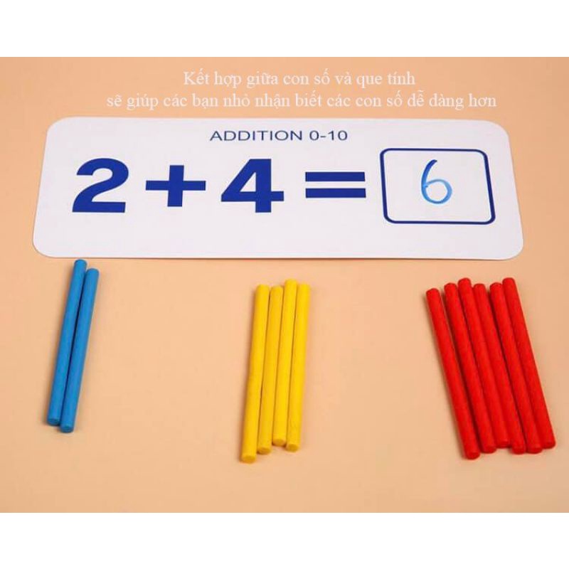 BỘ ĐỒ CHƠI &quot;I LOVE MATHEMATICS&quot;. Đồ chơi toán học gỗ cho bé phát triển trí thông minh