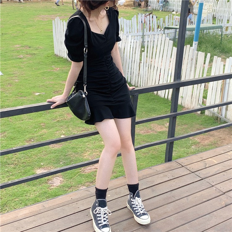 Đầm ulzzang Váy Dự Tiệc dạ hội hàng thiết kế dài công chúa có lớp lót vải voan xòe xếp ly đẹp Kozoda M33