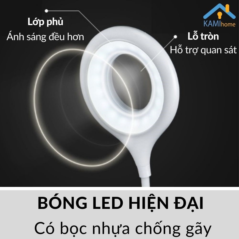 Đèn học để bàn cổng USB chống cận thị Kami36017a