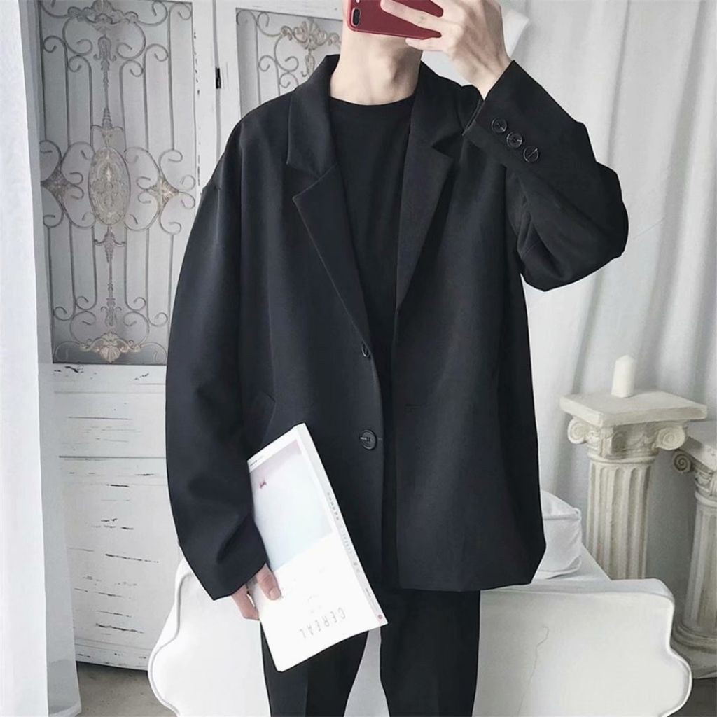 Áo khoác Nam SANMINHCHAU áo Blazer form rộng phong cách Hàn Quốc hottren 2022 AD006