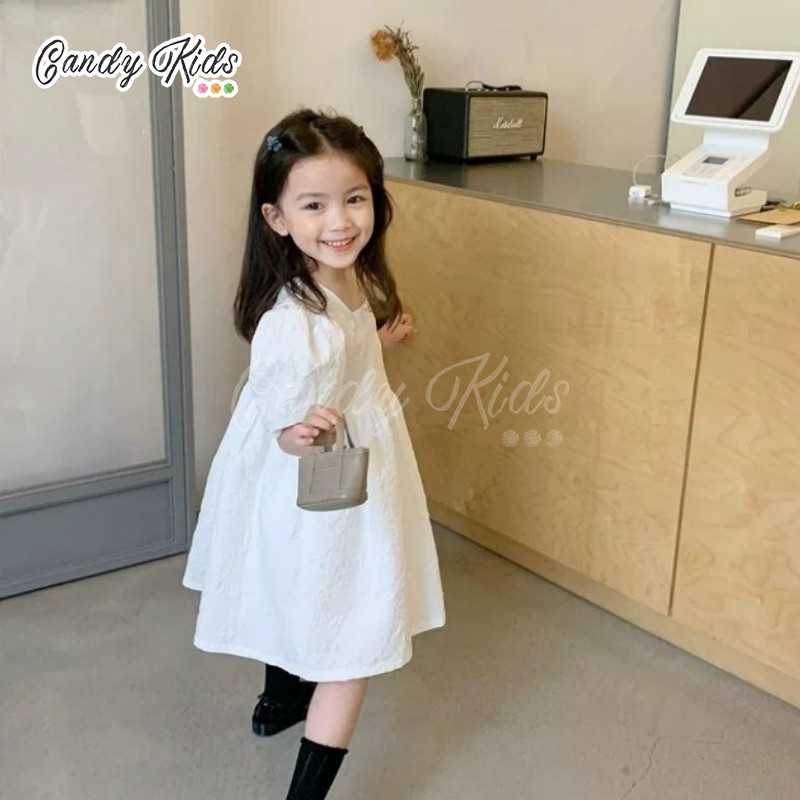 Đầm Trắng Cotton Thoáng Khí Phong Cách Hàn Quốc Cho Nữ