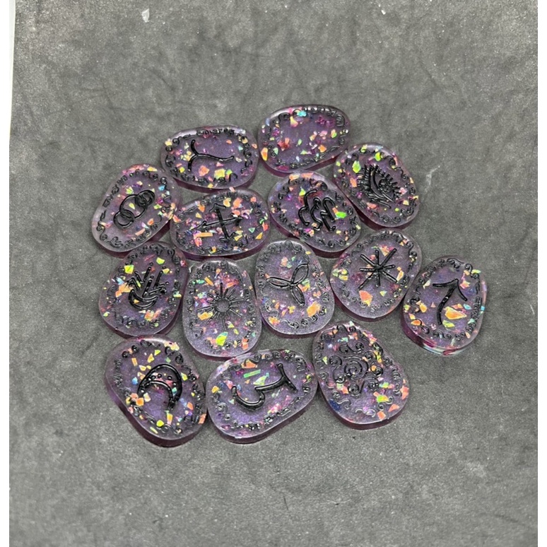 Bộ kí tự Witches Rune handmade resin