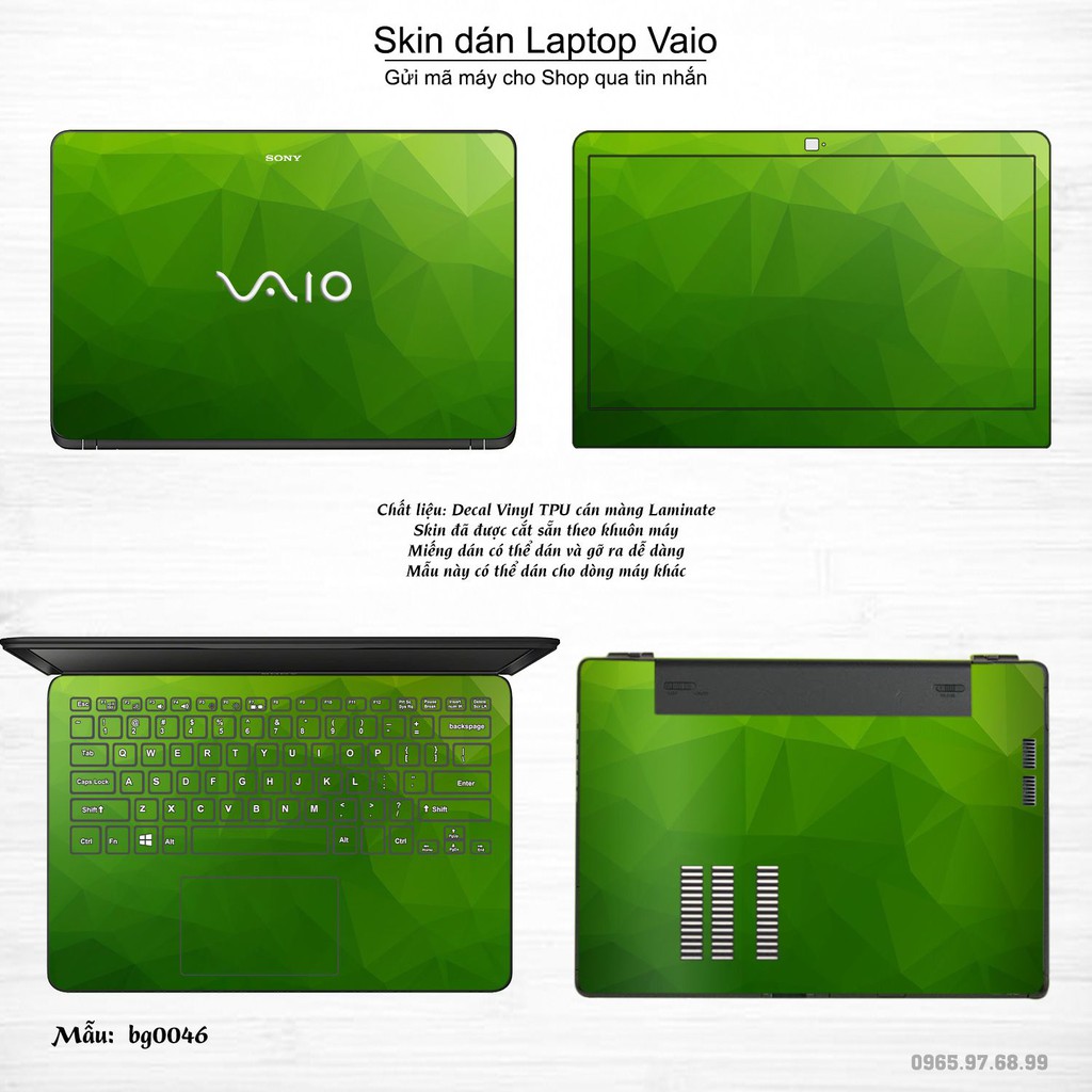 Skin dán Laptop Sony Vaio in hình Vân kim cương _nhiều mẫu 2 (inbox mã máy cho Shop)