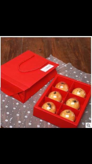 Hộp đựng 6 bánh trung thu nắp mờ 60-80g