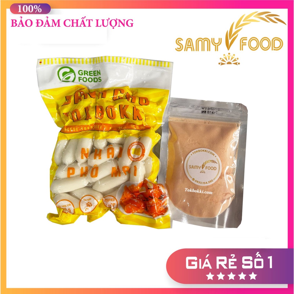 [COMBO 0,5-1KG + 100GR ] Bánh Gạo Nhân Phô Mai Hàn Quốc và Bột Phô Mai Tornado