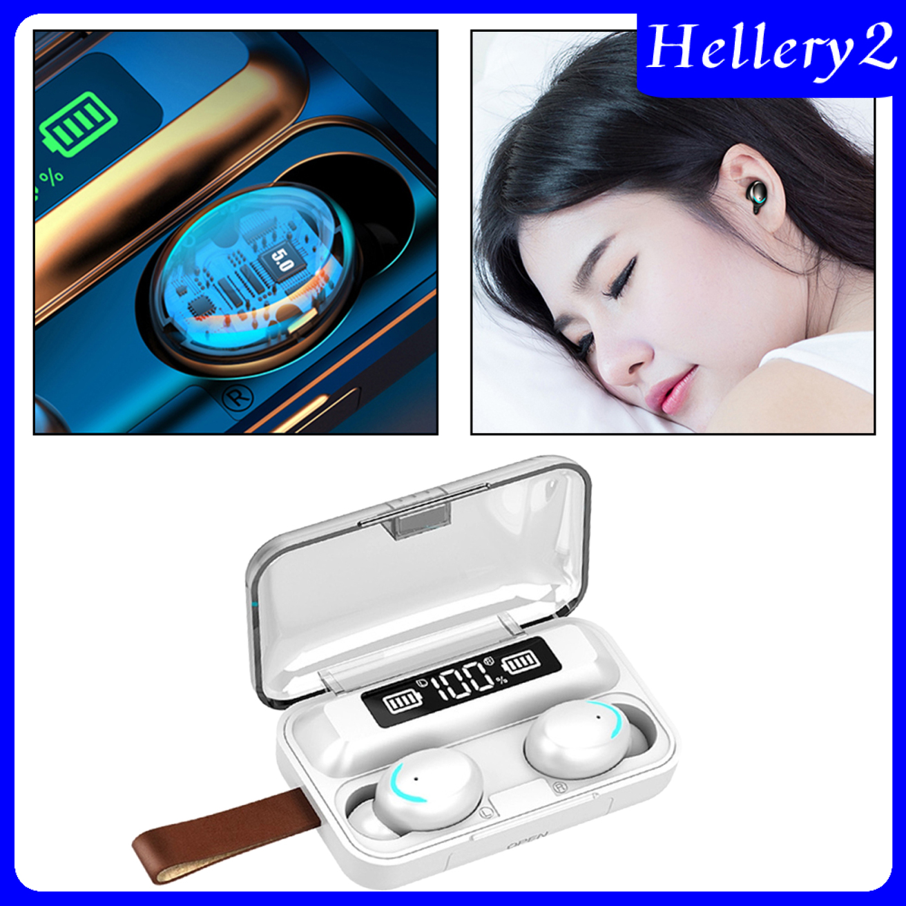 Tai Nghe Bluetooth 5.0 Không Dây 9d Heliy2 Cho Ios / Android F9-5 Tws