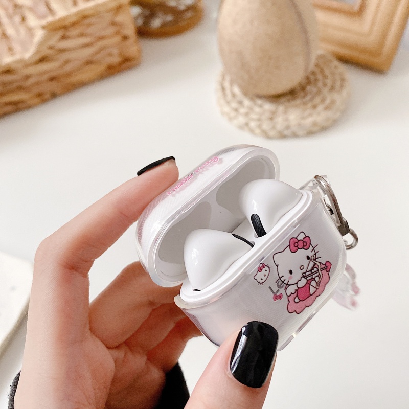 Vỏ bảo vệ bằng TPU mềm họa tiết hoạt hình dễ thương có móc khóa cho hộp sạc tai nghe bluetooth Lenovo Lp40