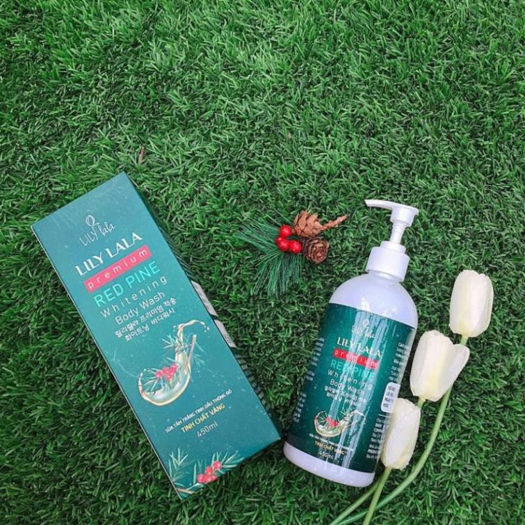 𝐒ữ𝐚𝐓ắ𝐦 LILY LALA PREMIUM RED PINE WHITENING BODY WASH - Dòng sữa tắm trắng tinh dầu thông đỏ   Sữa tắm tự nhiên