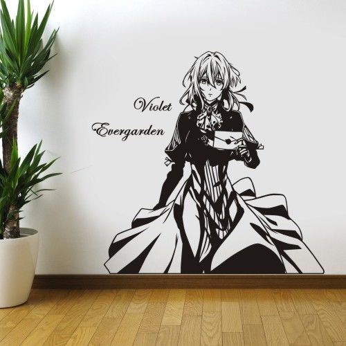 Miếng Dán Tường Vinyl Hình Phim Hoạt Hình Violet Evergarden