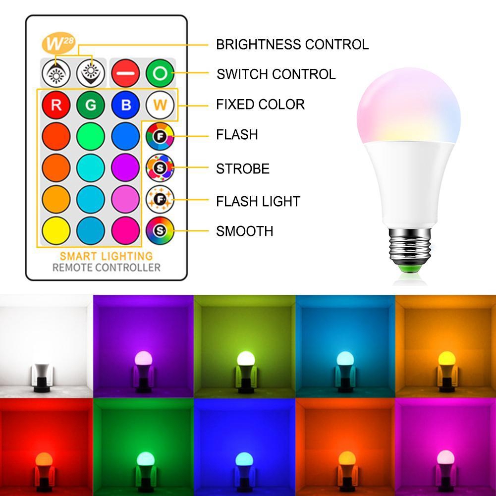 4 Bóng Đèn Led Thông Minh E27 Điều Khiển Bằng Ứng Dụng Điện Thoại