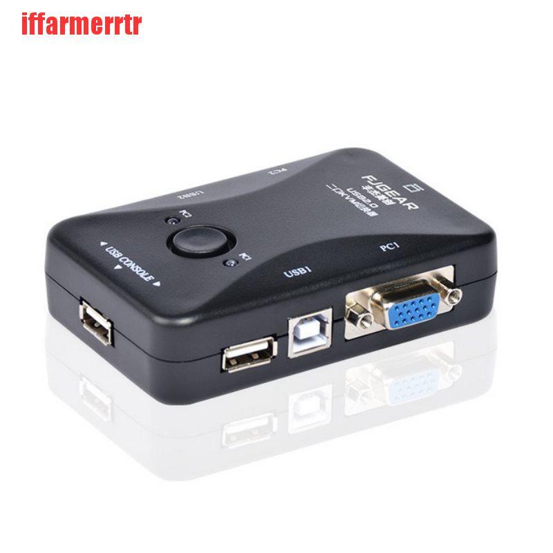 {iffarmerrtr}New 2-Port USB 2.0 KVM Switch Mouse/Keyboard/VGA Video Monitor 200MHz 1920x1440 LKZ