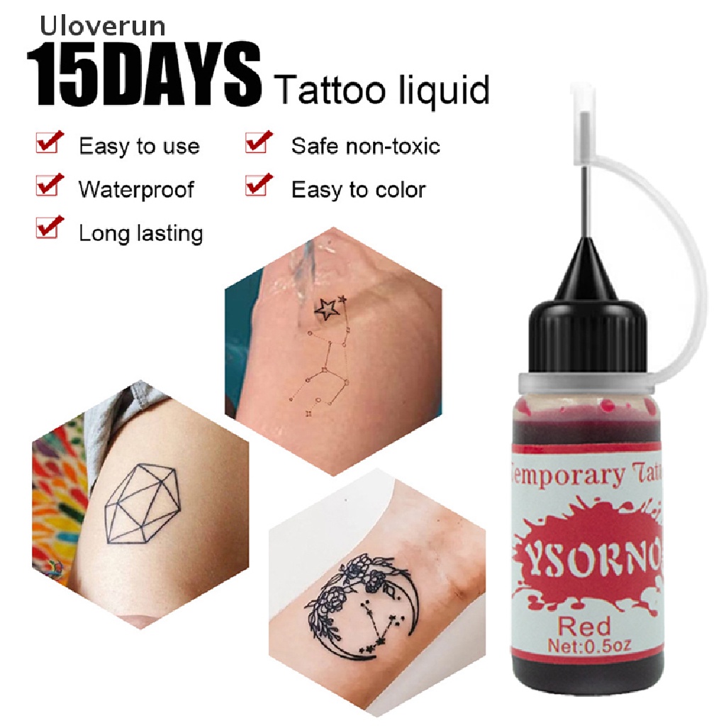 Mực Xăm Bán Vĩnh Viễn Tự Nhiên 10Ml Dành Cho Cơ Thể