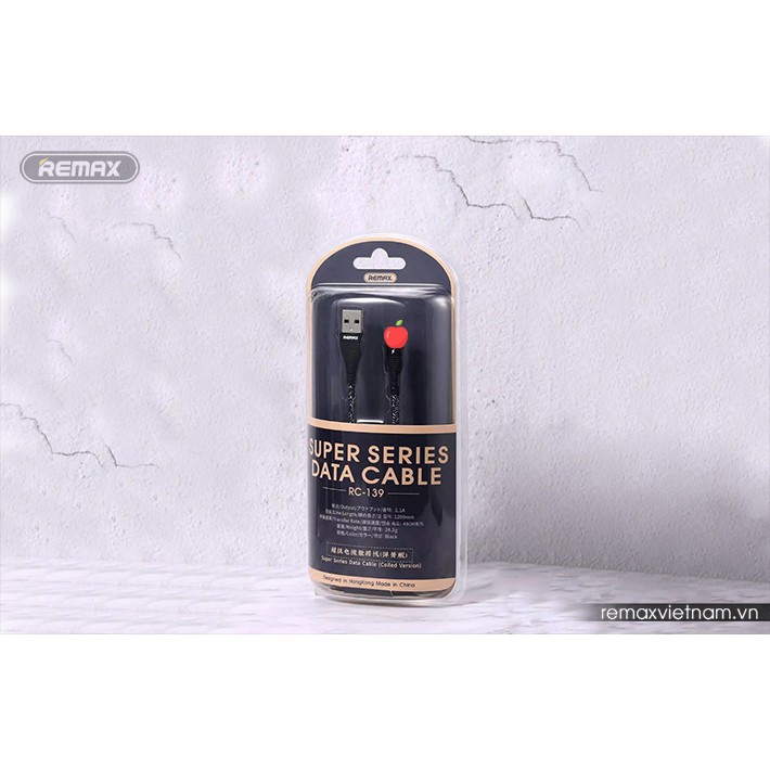 Cáp sạc/Micro/Type-C lò xo xoắn Remax RC-139i/m/a