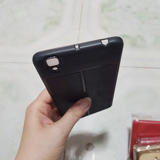 Ốp Oppo R7s dẻo đen vân da