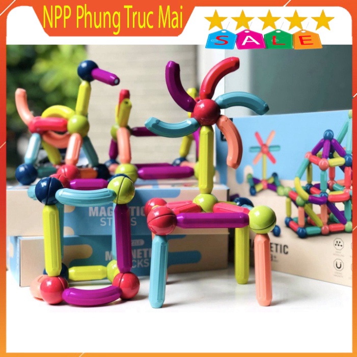 [AN TOAN CHO BÉ] Bộ Đồ Chơi Xếp Hình Nam Châm, Lắp Ráp Lego Thông Minh Cho Bé, Giúp Trẻ Em Phát Triển Trí Tuệ