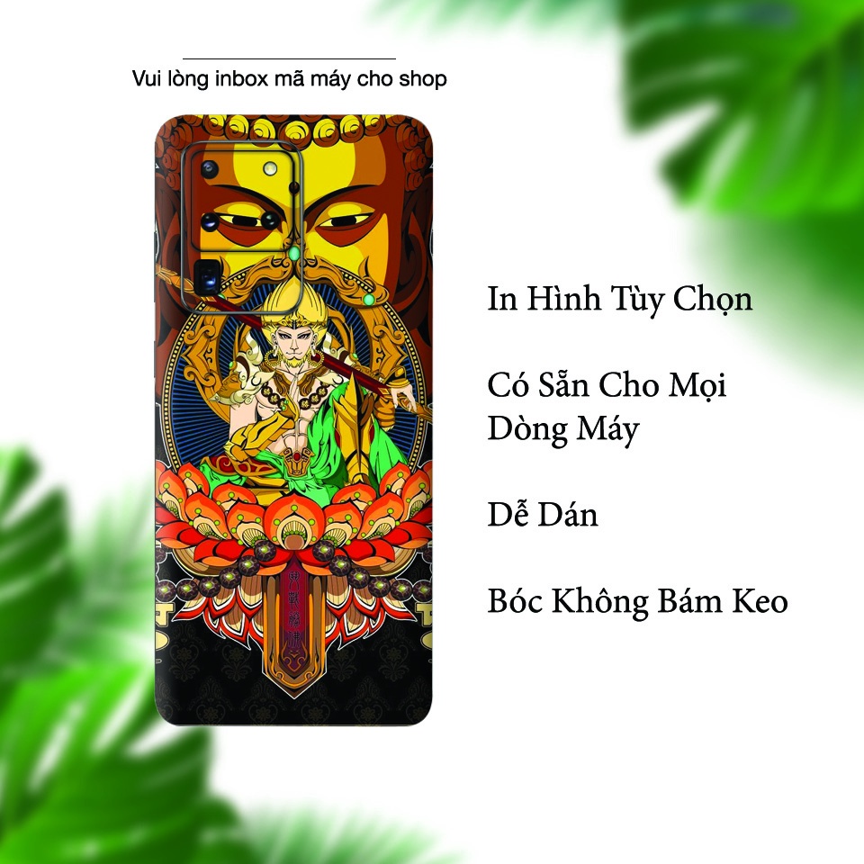 Miếng Dán Skin Điện Thoại In Hình Tôn Ngộ Không Cho Iphone 7/ 8/ X/ 11/ 11 Pro Max/ 12/ 12 pro max/ 13/ 13 pro max