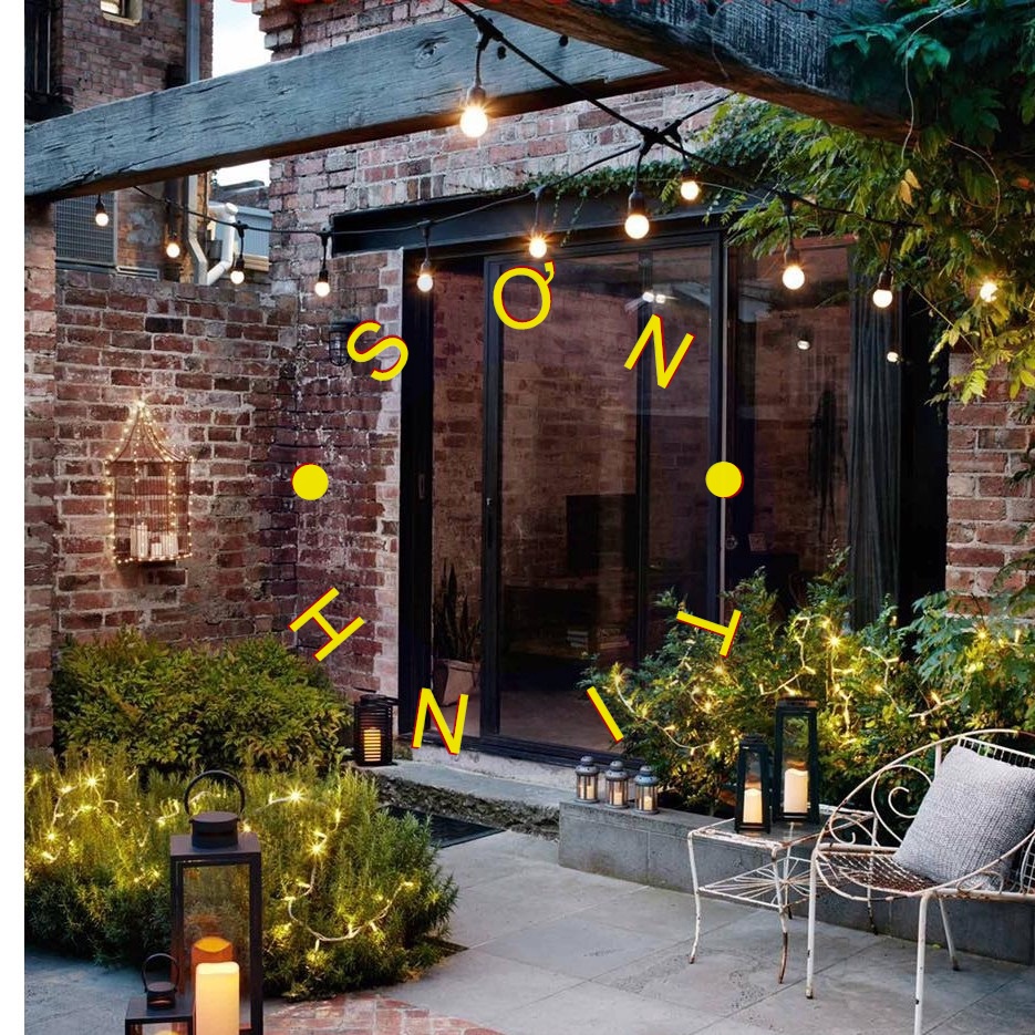 Dây đui đèn MPE trang trí ngoài trời dùng cho quán cà phê, trà chanh, trà sữa