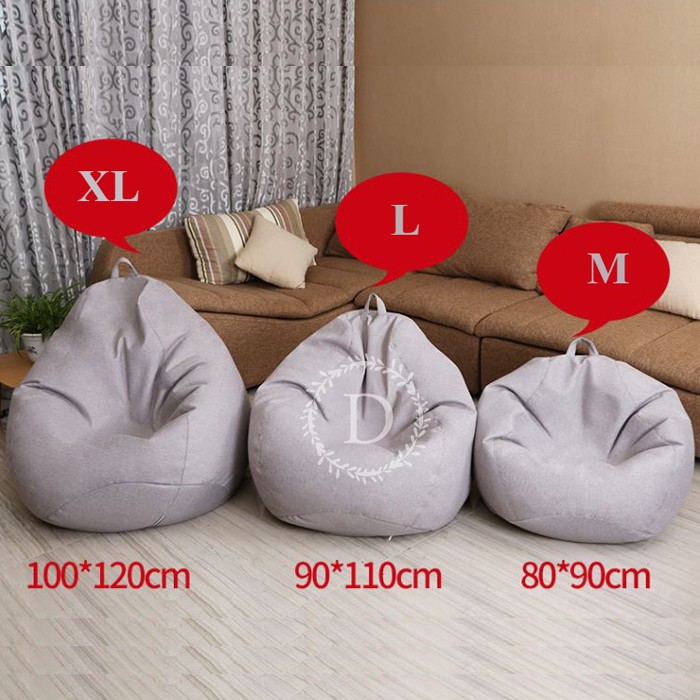 Ghế beanbag trái lê, đã gồm hạt bean, Vải thô sofa cao cấp, chịu lực, thoáng mát, êm ái, Ghế tốt cho sống lưng, đọc sách