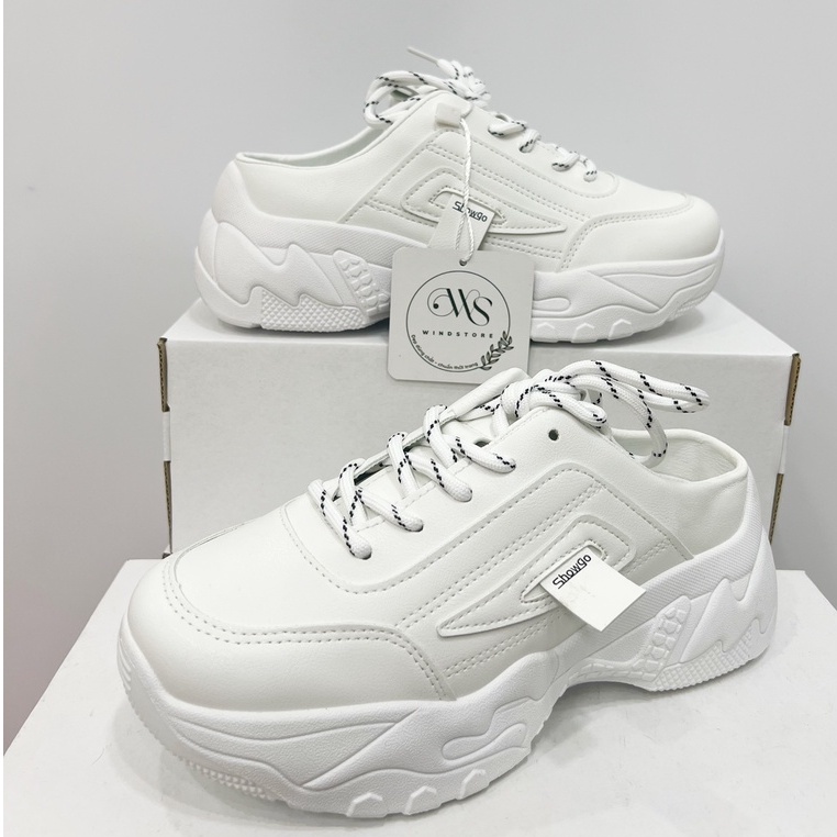 Giày sục thể thao nữ 5cm, giày lười nữ Ulzzang, chất liệu dày dặn, đế cao 5cm