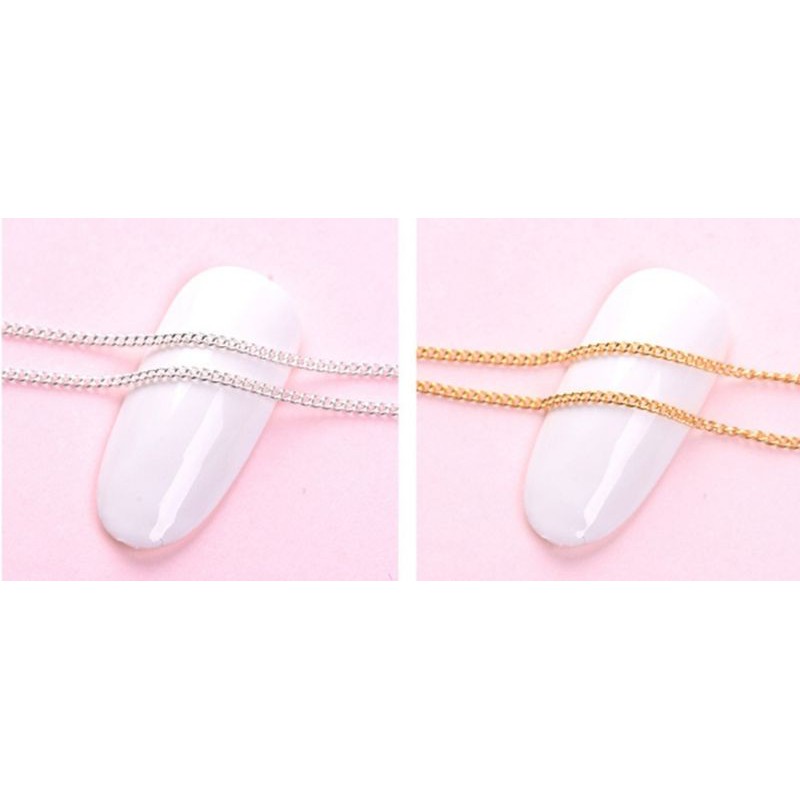 Dây xích nail🎀 Dây xích vàng & Dây xích Bạc trang trí móng tay
