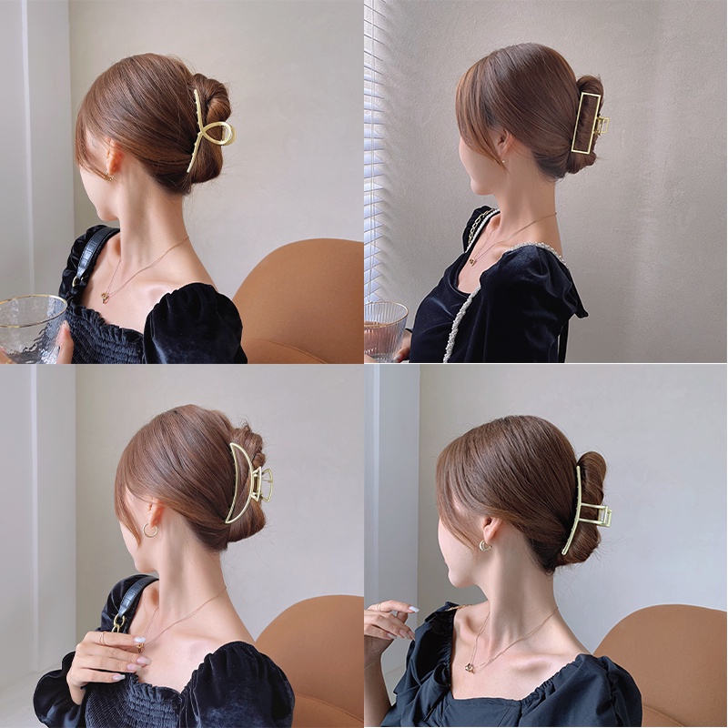 Kẹp Tóc Cỡ Lớn Bằng Kim Loại Chất Lượng Cao