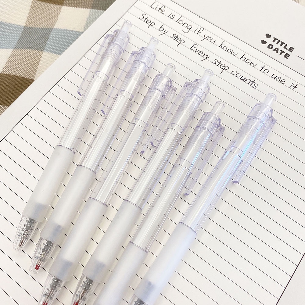 MUJI Style 0.5mm Gel Pen Retractable Gel Pen Refill Pen School Office Supplies