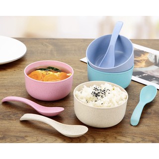 Bộ Bát kèm Thìa Lúa Mạch Lớn