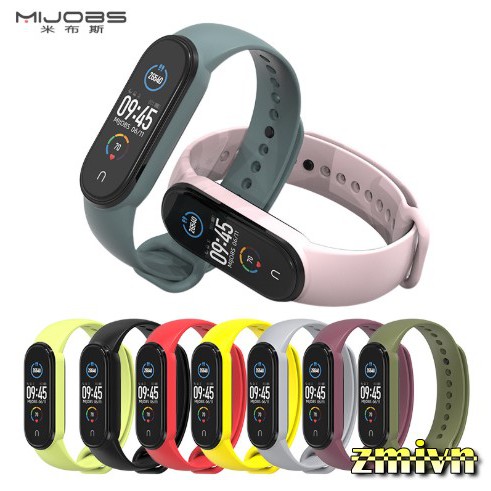 Xiaomi Mi band 5 _ Dây cao su màu thay thế cho Xiaomi Mi band 5