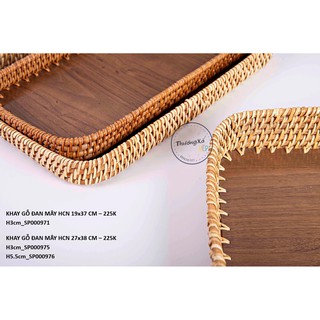 Khay Mây Tre Hình Chữ Nhật