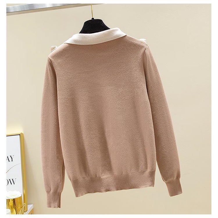 Áo Sweater Dệt Kim Dáng Rộng Thời Trang Thu Đông Dành Cho Nữ