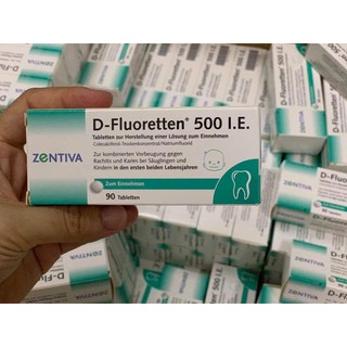 Vitamin d-flouretten 500i.e dạng viên