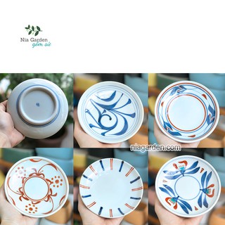 Đĩa lam gốm sứ Nhật đựng trái cây - GS3