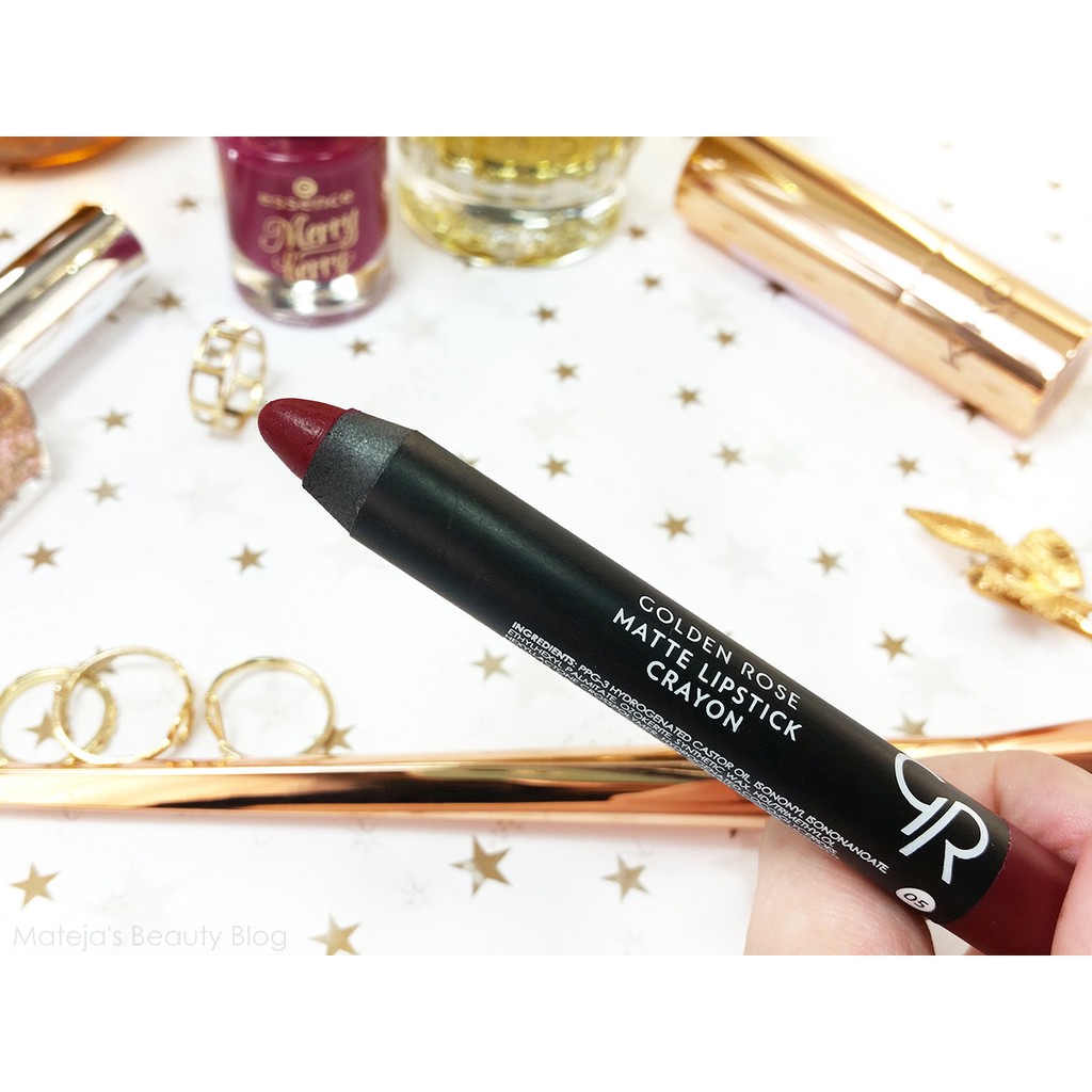 Son Bút Chì Lì Golden Rose Matte Lipstick Crayon