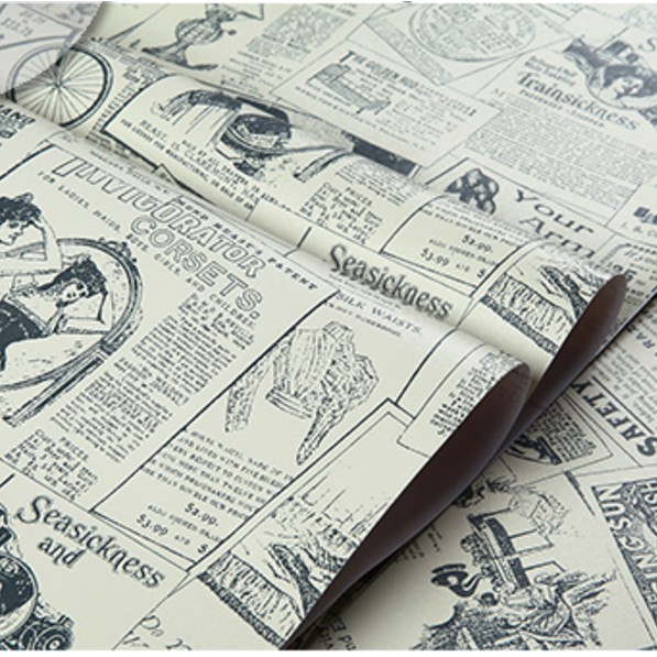 Decal giấy dán tường báo chữ (khổ rộng 0.45m)