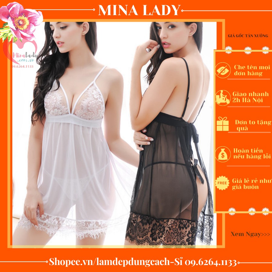 Áo Đầm Ngủ Sexy Hai Dây Gợi Cảm Ngủ 2 Dây Kiểu Dáng Xuyên Thấu Sexy Quyến Rũ | BigBuy360 - bigbuy360.vn