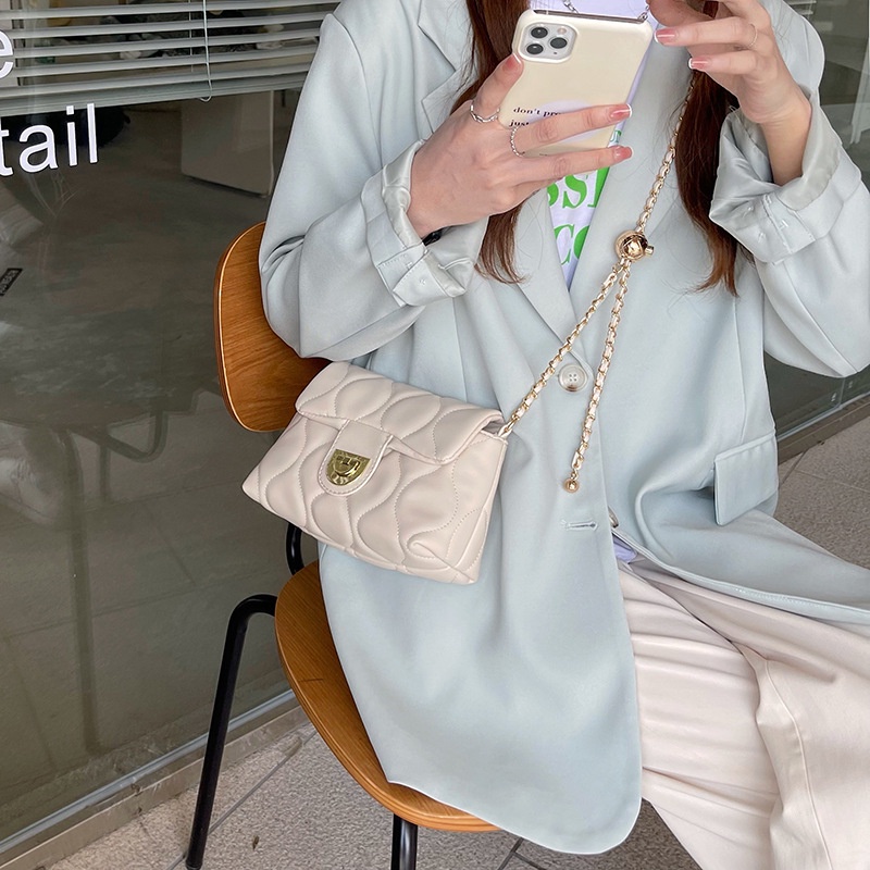 IELGY Túi Đeo Vai Có Dây Đeo Mắc Xích Dễ Phối Đồ Thời Trang Cho Nữ