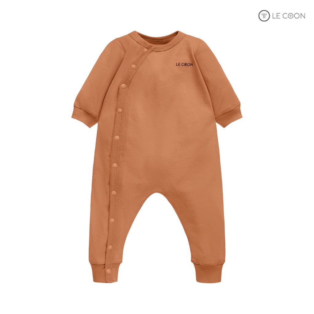 Le Coon - Bodysuit dài cúc bấm vạt chéo cho bé trai bé gái LC0879