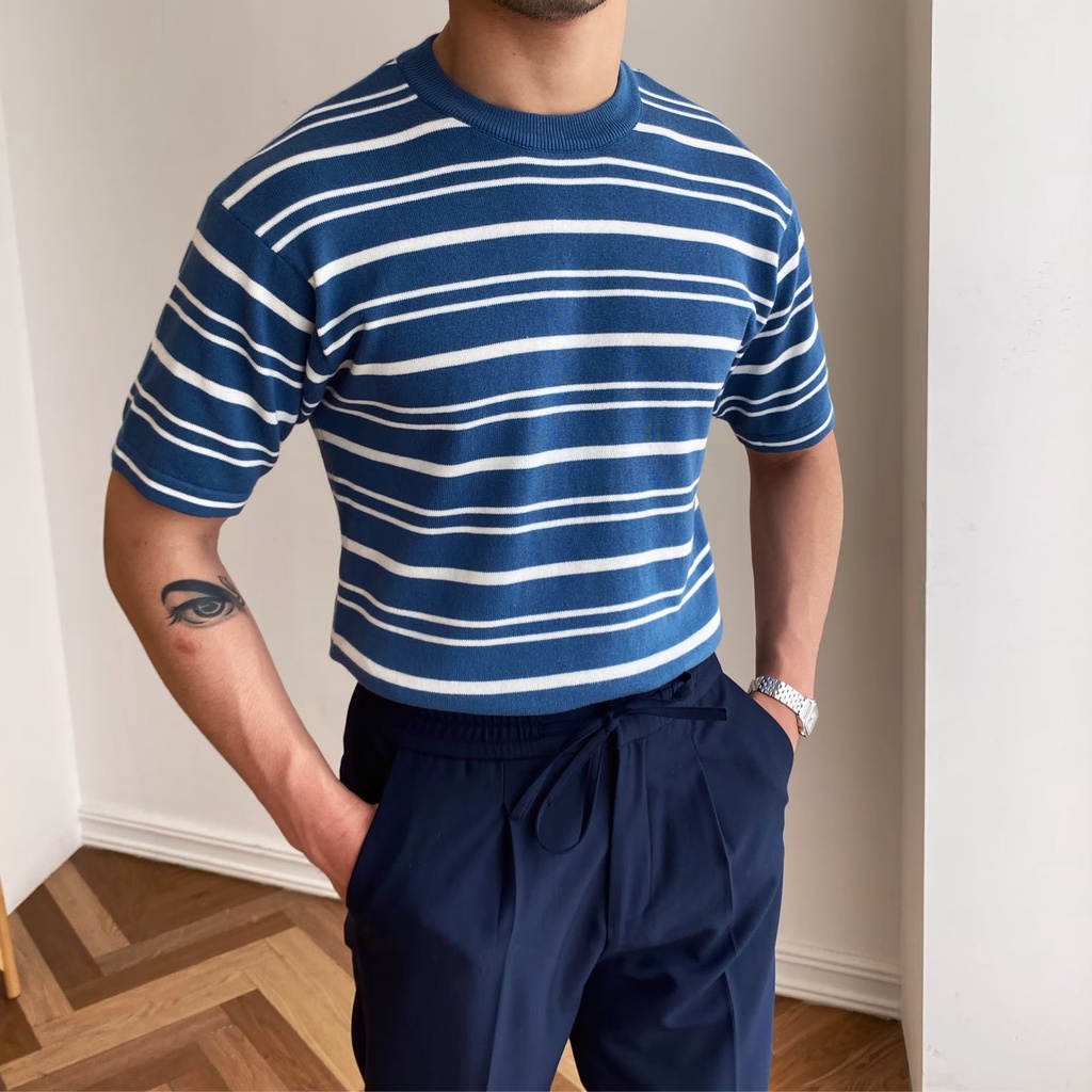 Áo Thun Tay Ngắn Chất Lụa Lạnh Phong Cách Hàn Quốc Thời Trang Mùa Hè Cho Nam Size M-3XL 4 Màu Lựa Chọn