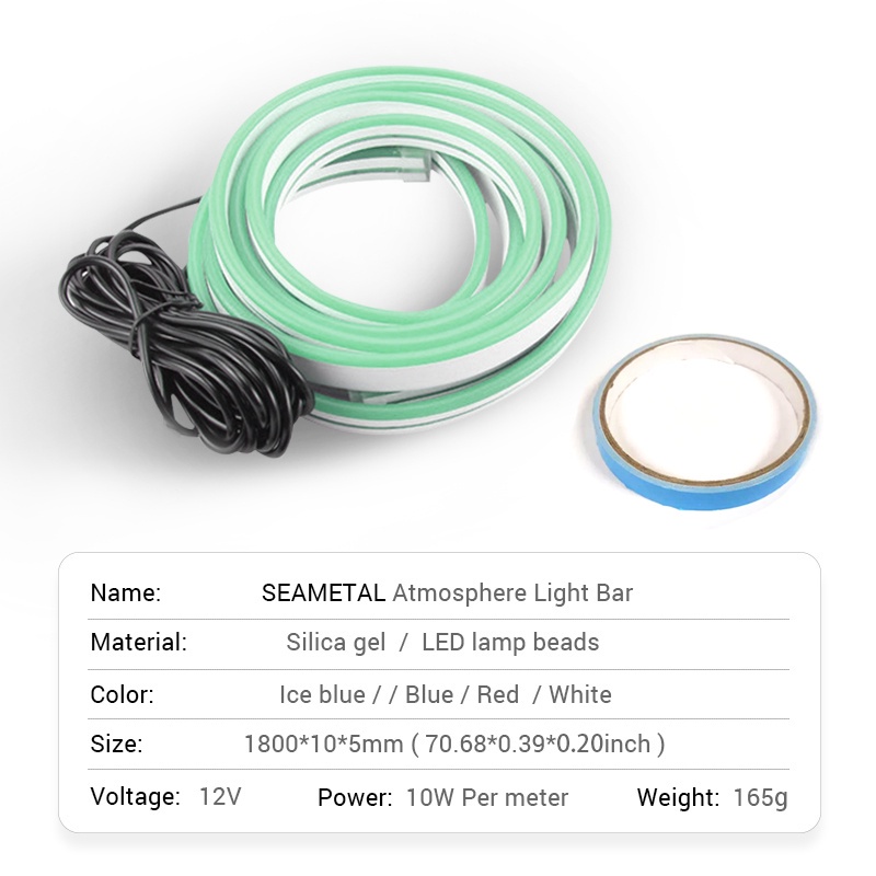 Dây đèn LED SEAMETAL 12V DRL chống thấm nước trang trí vỏ đèn xe hơi tiện dụng